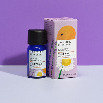 Sleep Well Essential Oil Blend banner from The Nature of Things