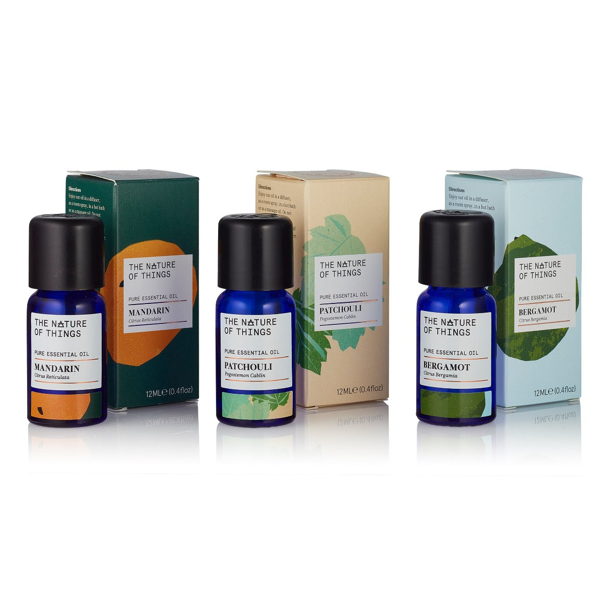 Mandarin, Patchoul and Bergamot Essential Oils from The Nature of Things